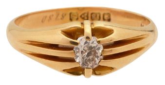 An early 20th century diamond single stone ring