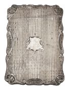 An early Victorian silver card case