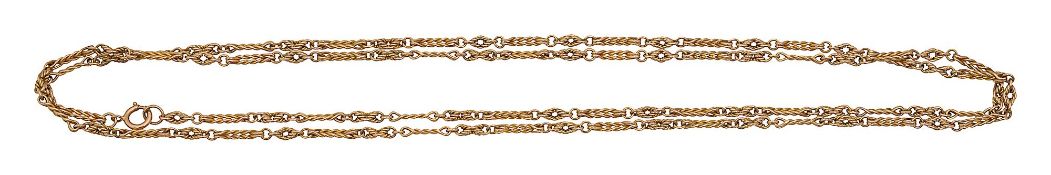 A 9ct gold fancy link chain