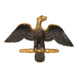 An early 19thC French Empire carved giltwood Naploeonic eagle