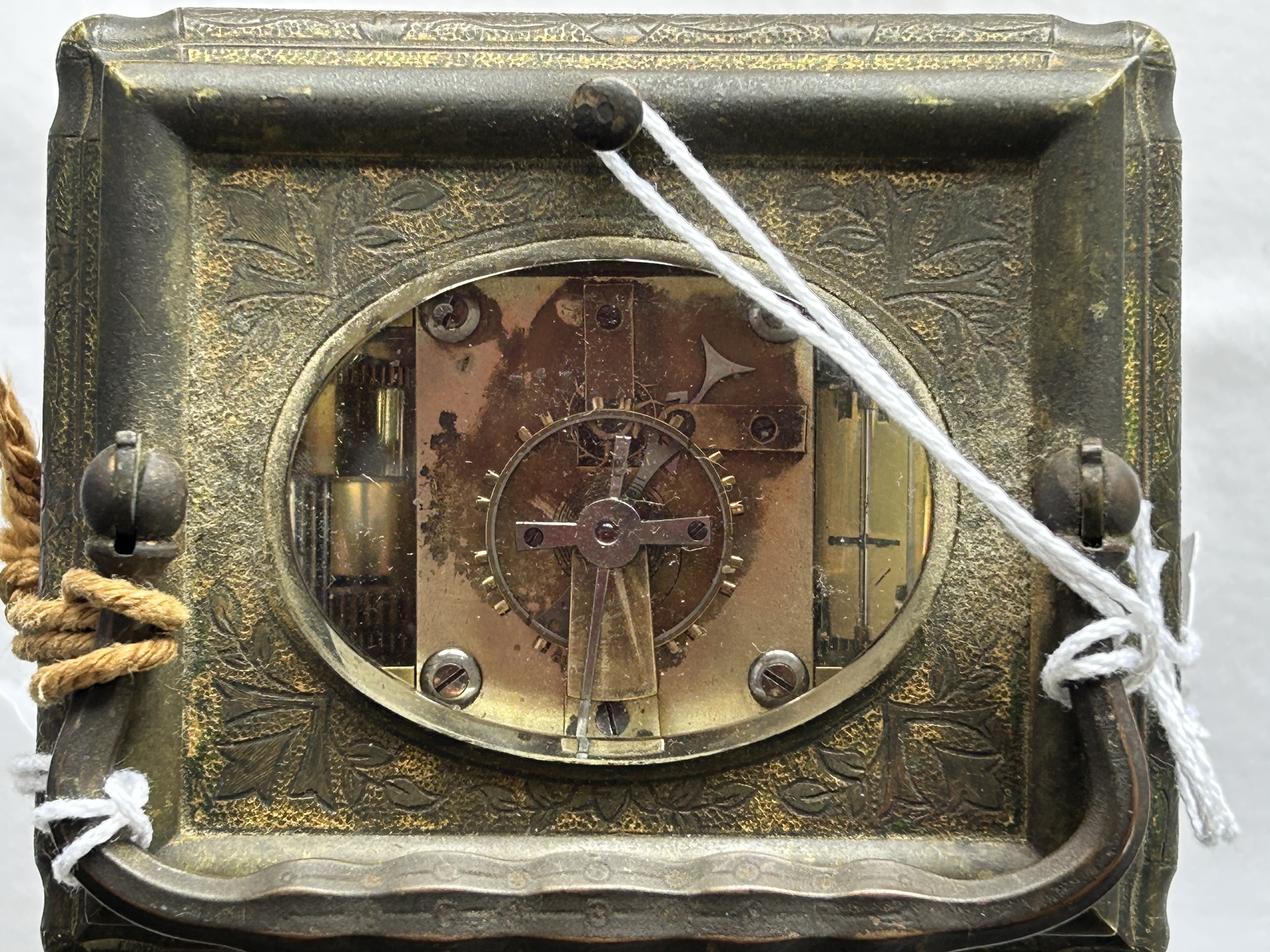 A French gilt bronze cased repeating carriage clock with alarm - Image 2 of 7