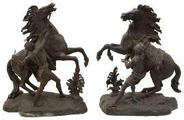 After Guillaume Coustou, pair of Marley horses