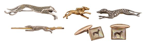 A collection of greyhound inspired jewellery