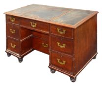 A Victorian mahogany campaign desk
