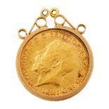 A George V gold half sovereign, 1912