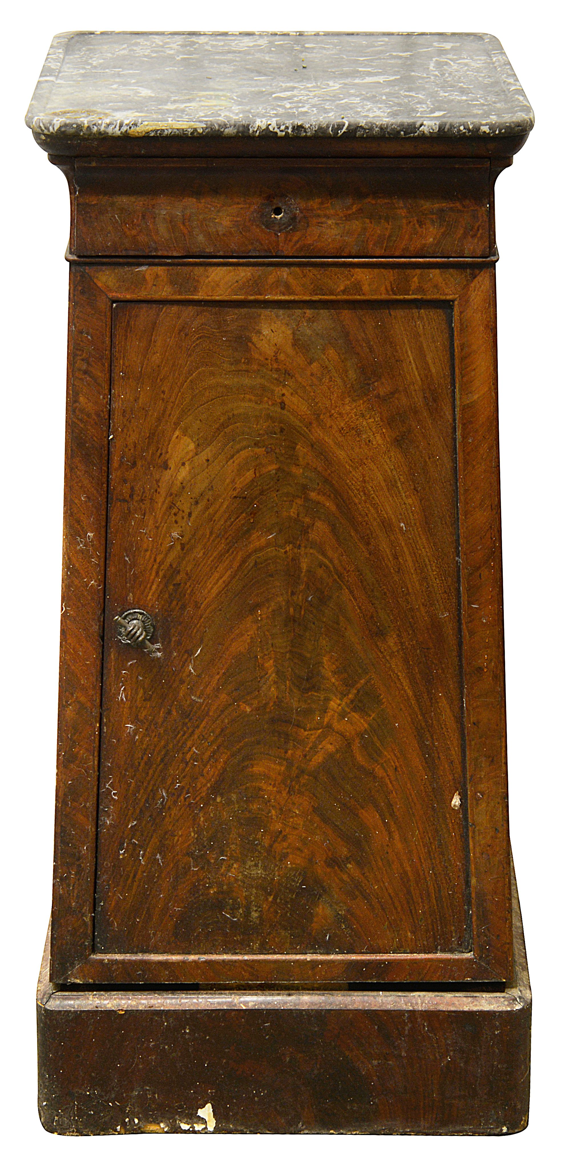 A French Louis Philippe marble top pot cupboard