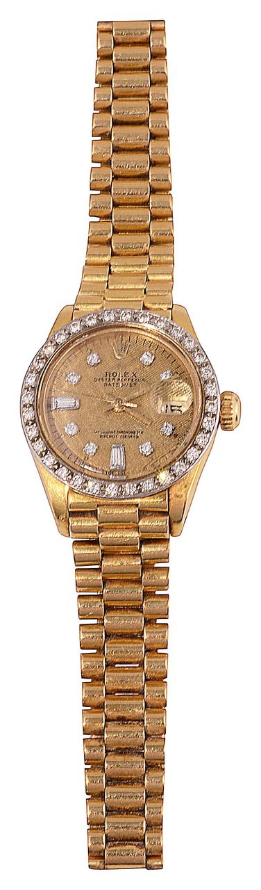 A lady's gold and diamond Rolex Oyster Watch - Image 2 of 4