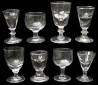 Eight early 19th century and later glasses