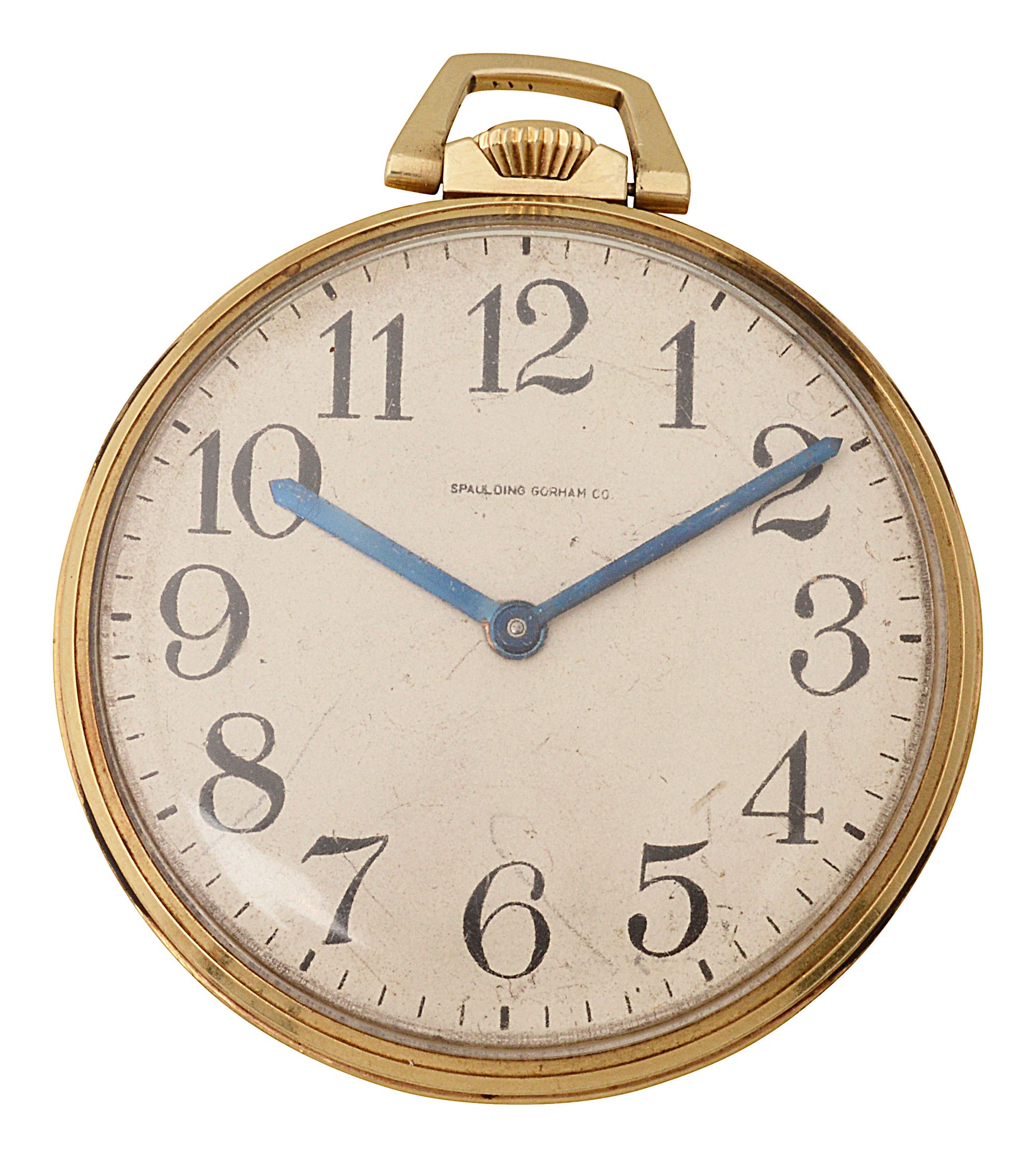 An American 14ct gold open faced dress watch