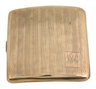 A 9ct gold cigarette case