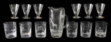 Mid 20th century Rowland Ward 'Safari' glassware