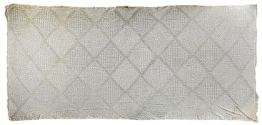 A 1920s Egyptian Assuit hammered silver and cream lace shawl