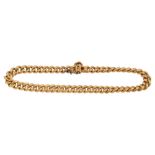 A Chinese gold curb link bracelet