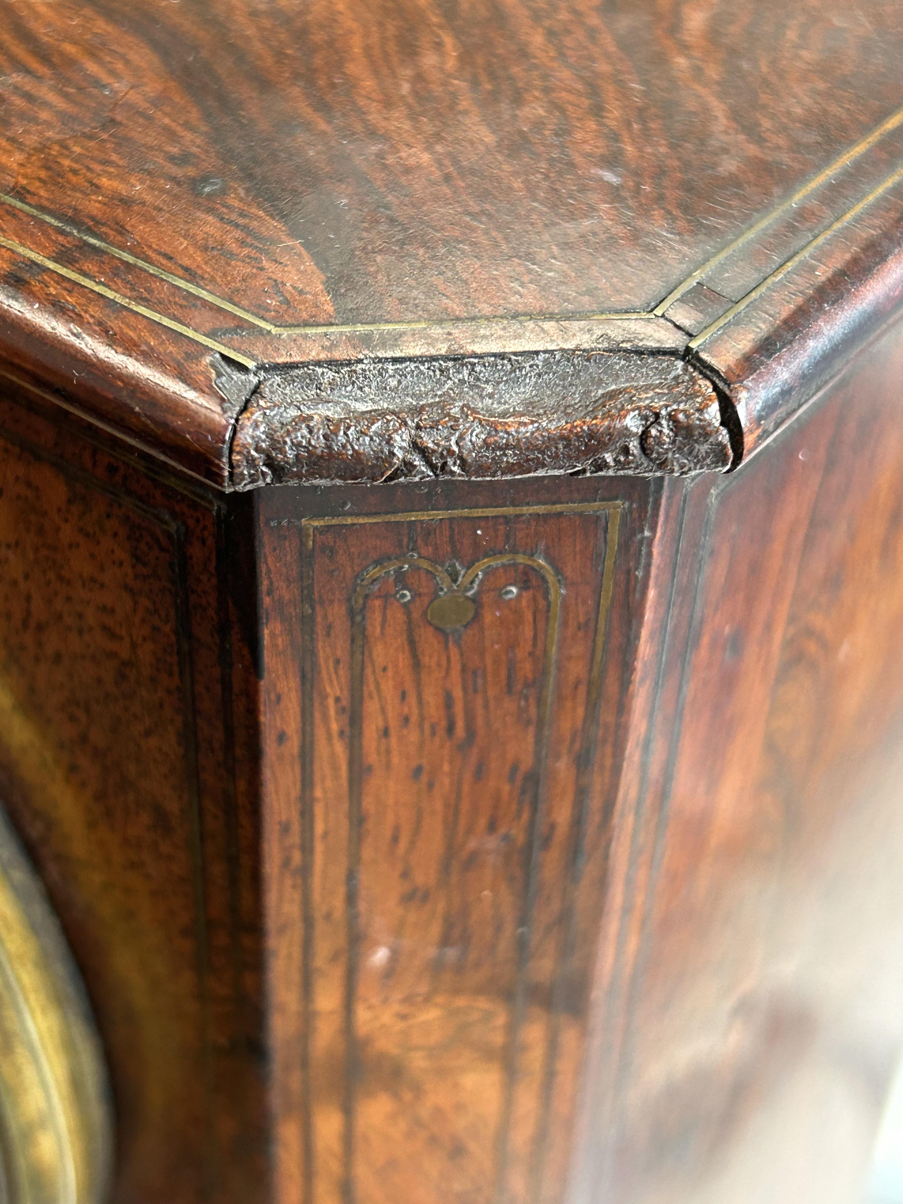 A mid 19th century French brass inlaid rosewood mantle clock - Image 2 of 3