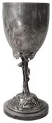A late 19th century Chinese export silver goblet