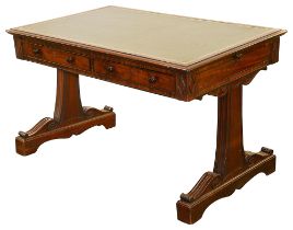 A George IV mahogany library table, circa 1820