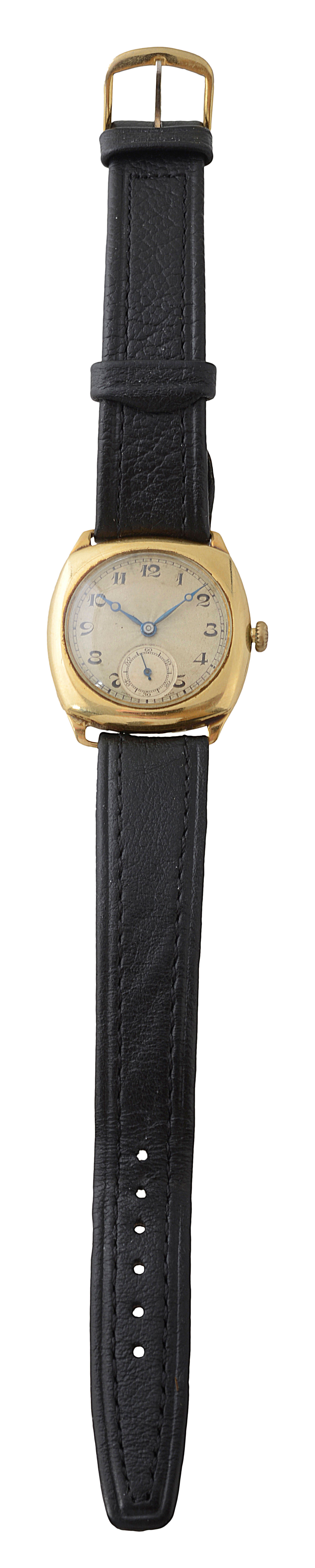 An 18ct gold 1930s manual wind wrist watch