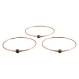 Three 'M'Ama Non M'Ama' 18ct rose gold bangles by Pomellato