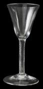 A mid 18th century wine glass c.1750