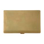 A 9ct gold cigarette case