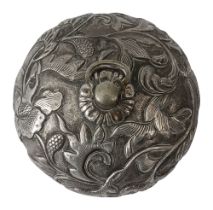 A 19th century Japanese silver ashtray netsuke