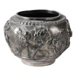 A Japanese Meiji period silver vase