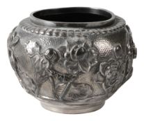 A Japanese Meiji period silver vase