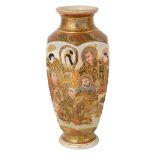 A Japanese Meiji Period satsuma vase by Gyokuzan