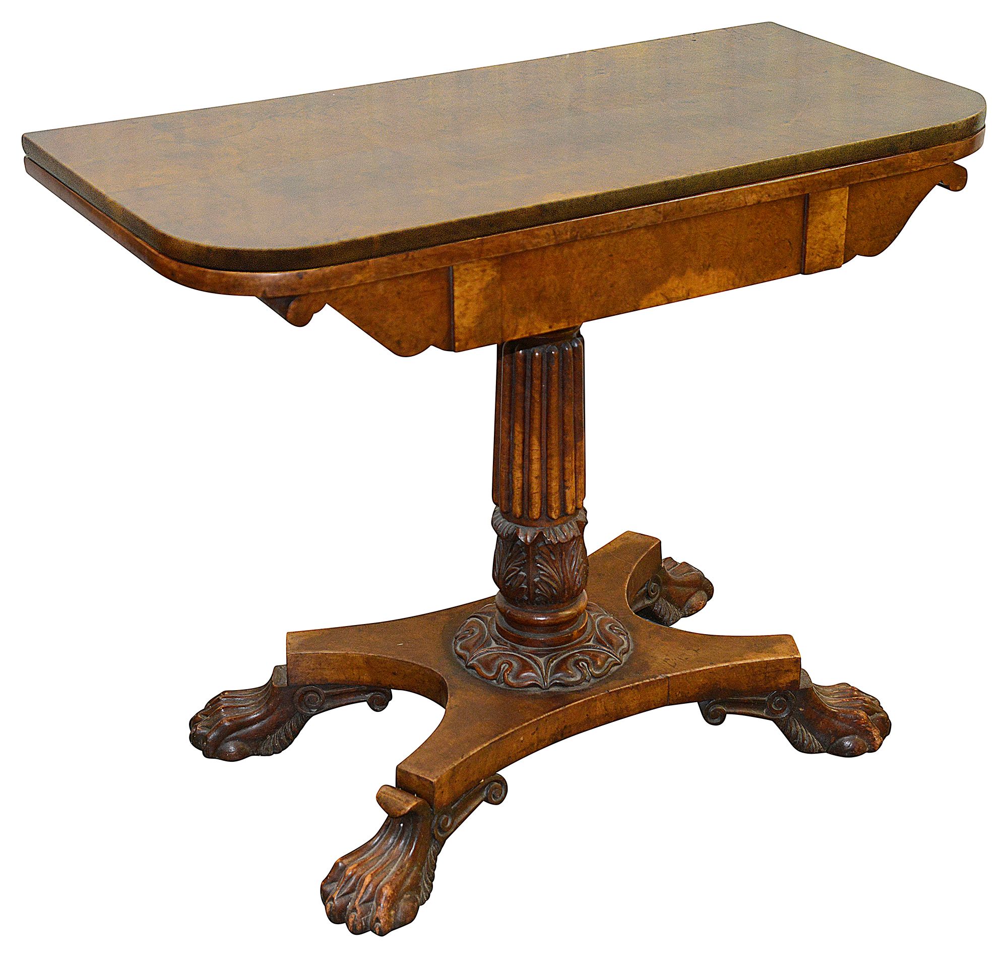 A William IV pollard oak card table - Image 3 of 4