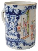A late 18th century Chinese export famille rose 'Mandarin' mug