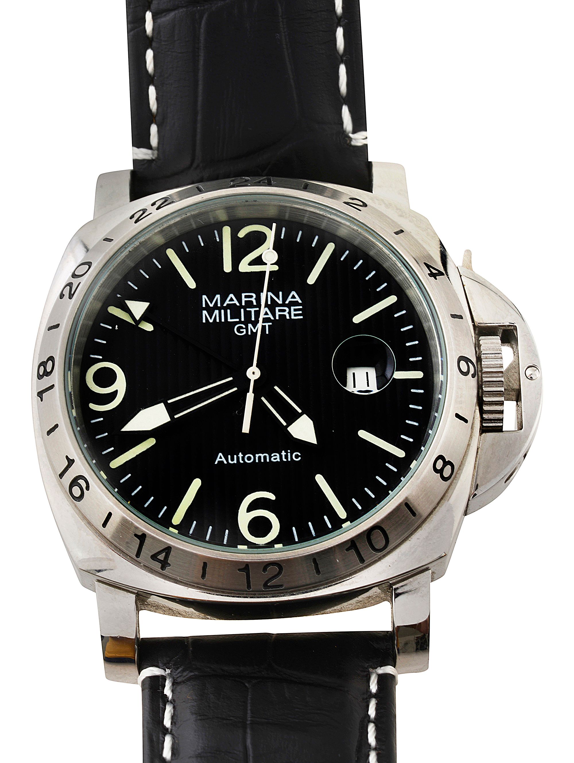 Parnis Marina Militare GMT stainless steel automatic wristwatch - Image 2 of 3