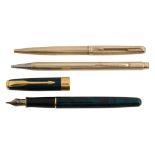 A 9ct gold Parker ball point pen