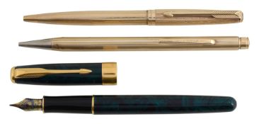 A 9ct gold Parker ball point pen