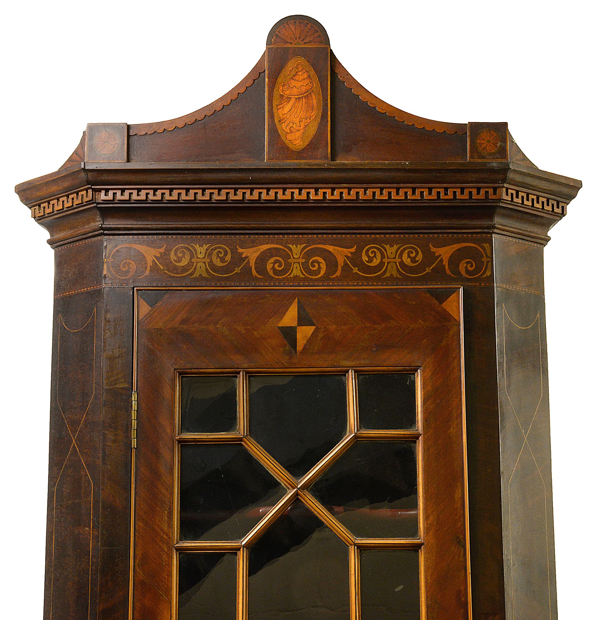 An Irish George III and later mahogany standing corner cupboard - Image 2 of 4