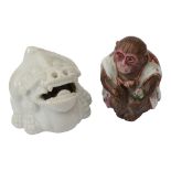 Two 19th Japanese Hirado porcelain netsuke