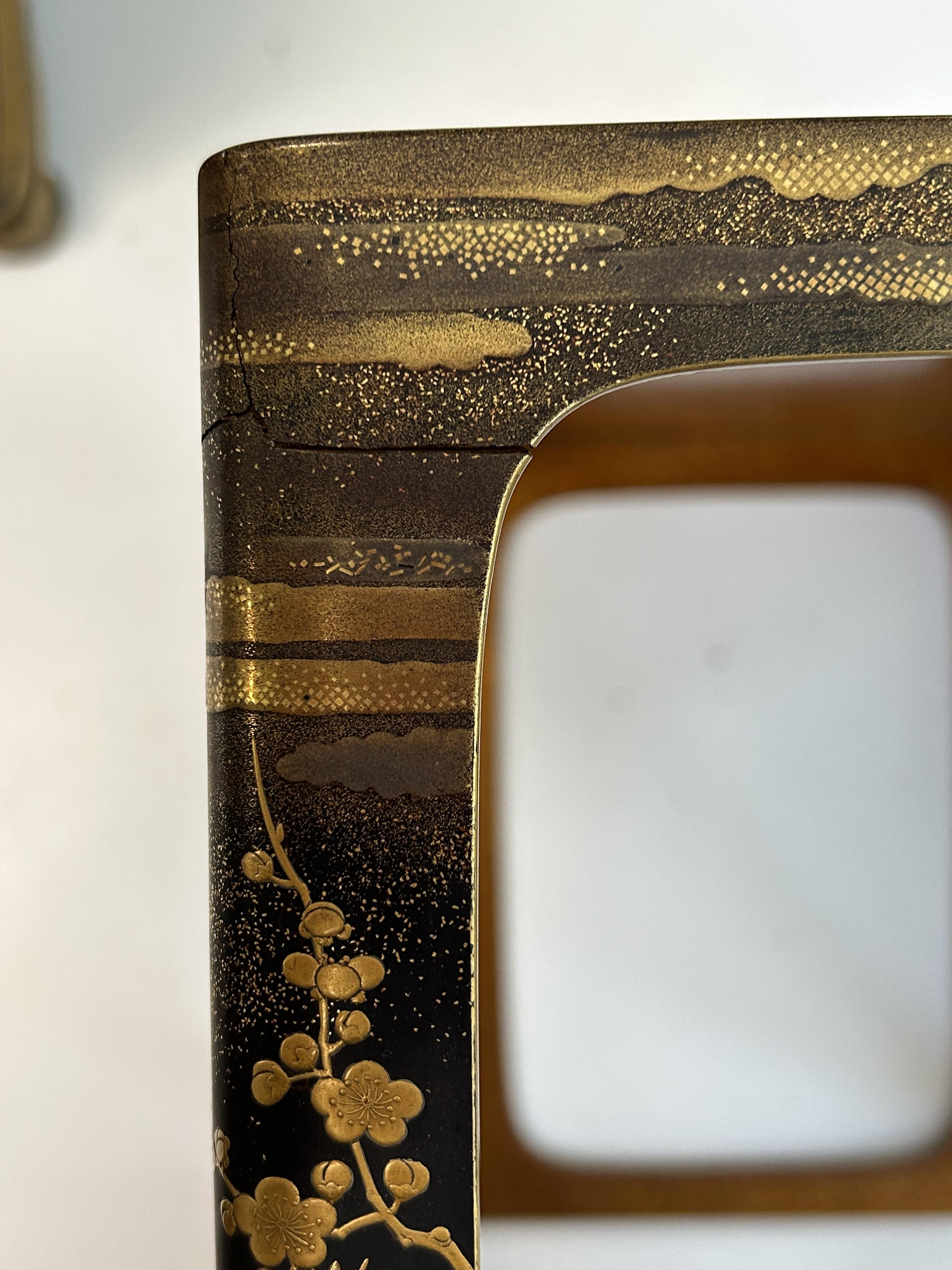 A 19th C Japanese lacquer (Ju-Kobako) four tiered box, cover and stand - Image 5 of 7