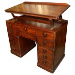 A Victorian mahogany architect's table