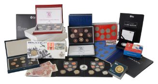 A collection of proof coin sets and other coins