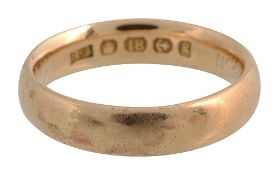 A 18ct gold wedding band