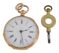 A lady's open faced fob watch