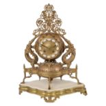 A French gilt bronze Persian style mantel clock