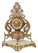 A French gilt bronze Persian style mantel clock