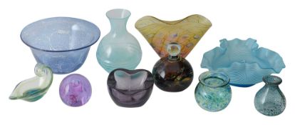 A collection of contemporary studio glass