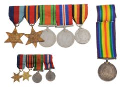 A WWII five medal group awarded to Thomas James Russell Barty