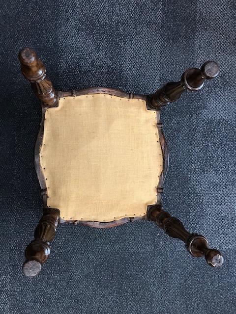 A William IV rosewood and upholstered stool - Image 2 of 3