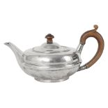 An Edwardian silver bachelor's teapot