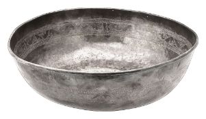 A large 19th century Ottoman Islamic silver bowl
