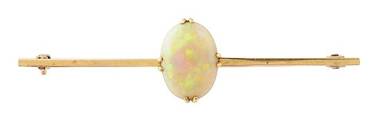 A 1920s opal bar brooch