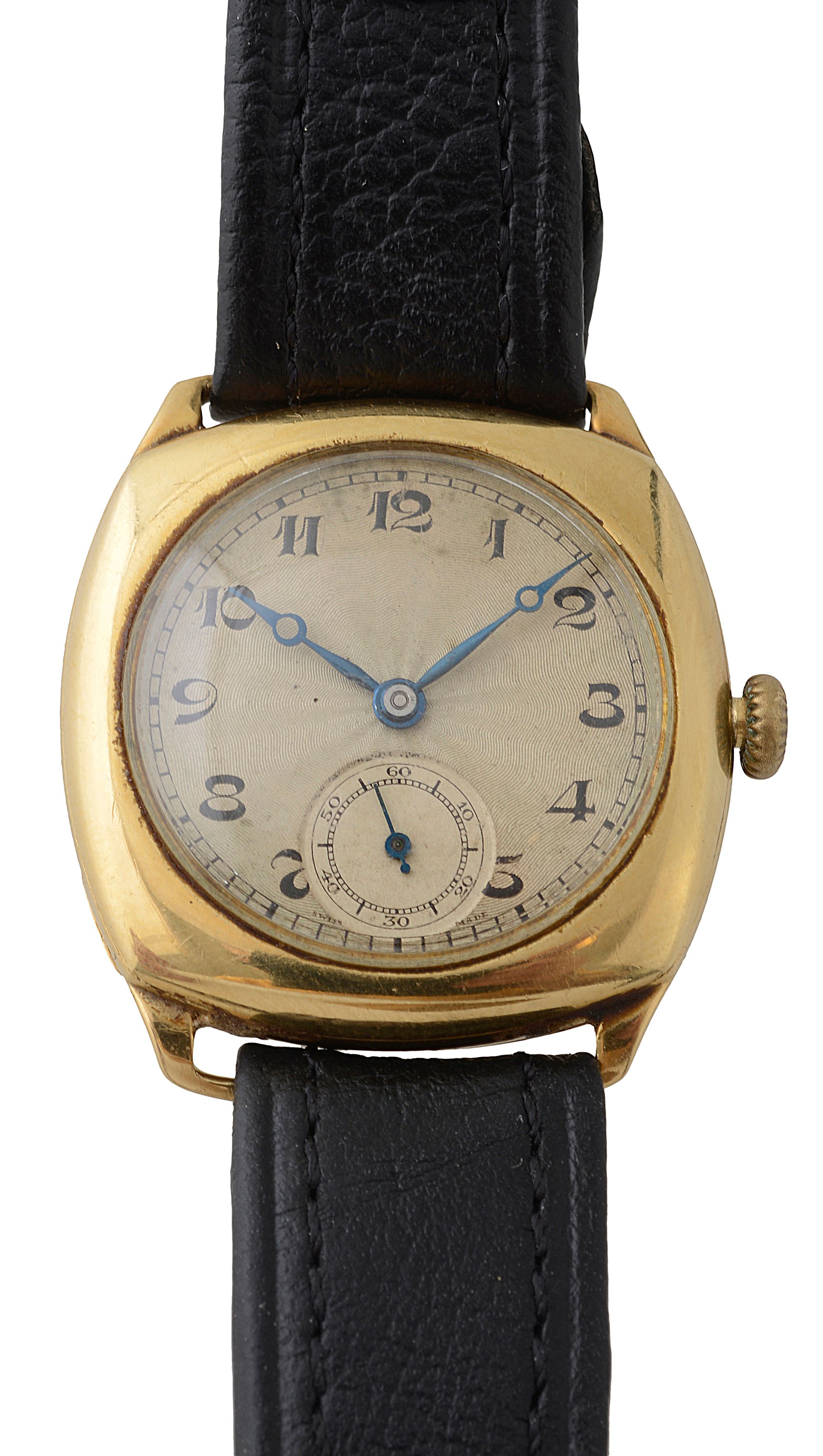 An 18ct gold 1930s manual wind wrist watch - Image 2 of 2