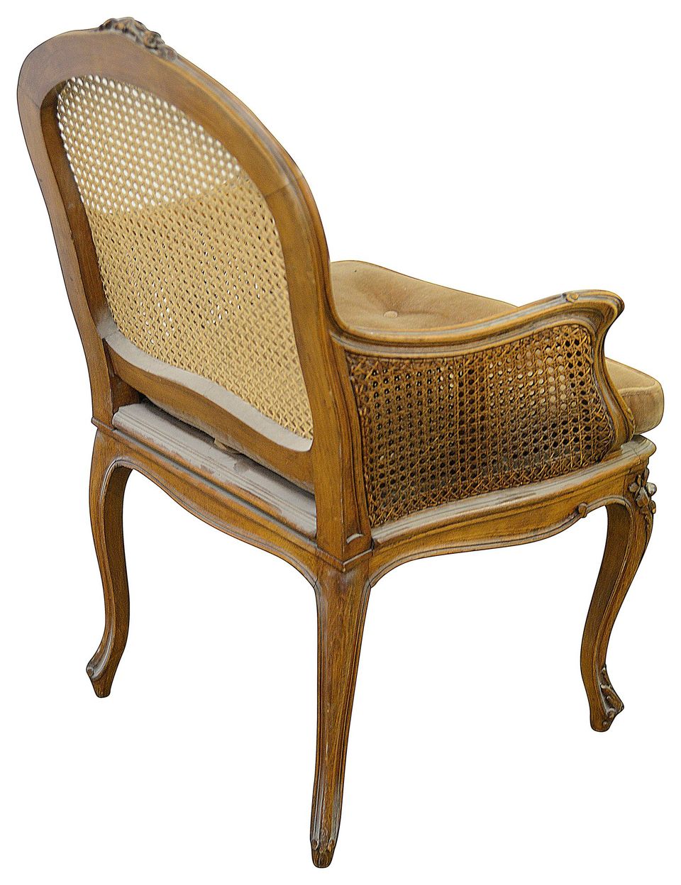 A Louis XV style beechwood and caned bergere - Image 3 of 3